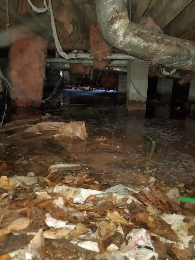 Crawl space flood assessment for Commercial Water Damage Restoration in Prunedale
